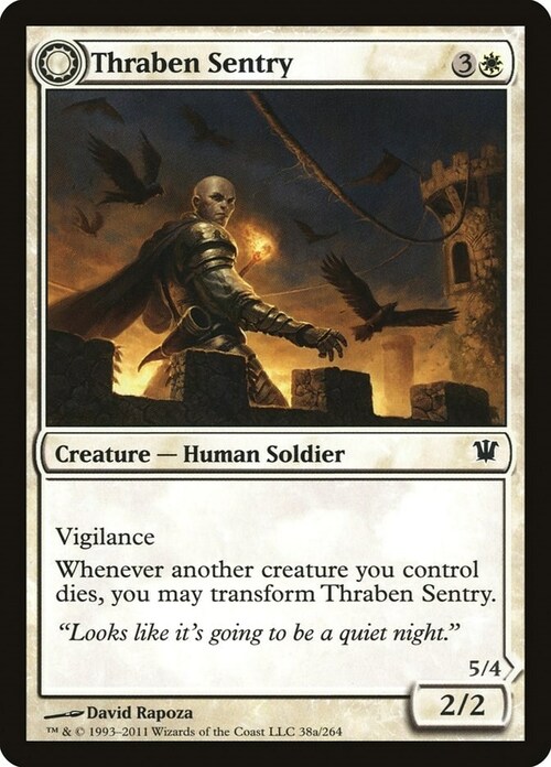 Sentinella di Thraben // Milizia di Thraben Card Front