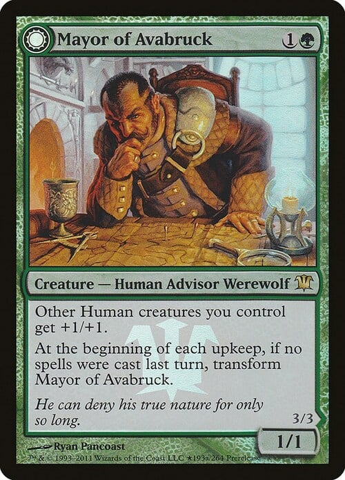 Mayor of Avabruck // Howlpack Alpha Card Front