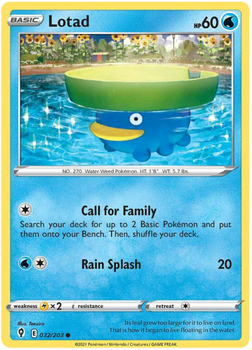 Lotad [Call for Family | Rain Splash] Card Front