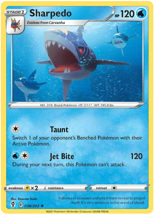 Sharpedo Card Front