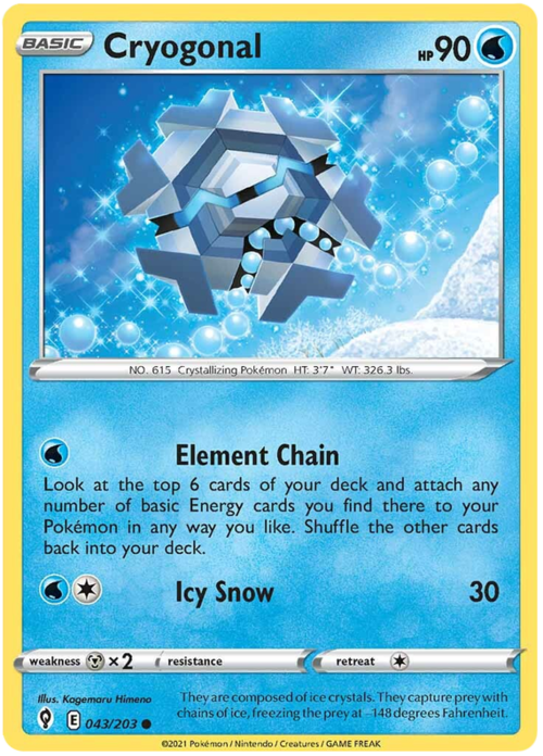 Cryogonal [Element Chain | Icy Snow] Card Front