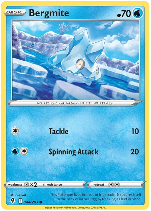 Bergmite [Tackle | Spinning Attack] Card Front