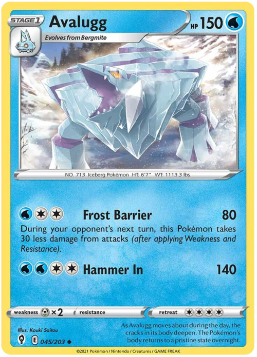Avalugg [Frost Barrier | Hammer In] Card Front