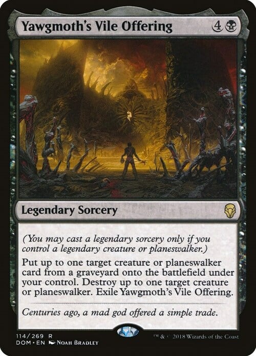 Yawgmoth's Vile Offering Card Front