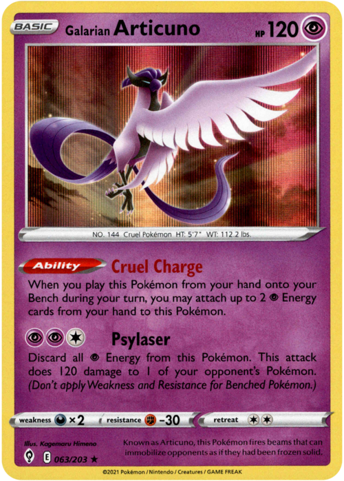 Articuno de Galar Frente