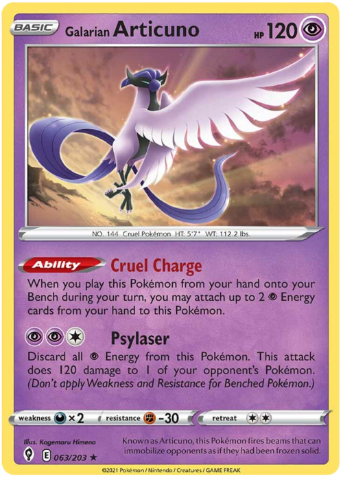 Galarian Articuno Card Front