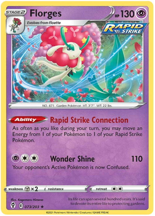 Florges [Rapid Strike Connection | Wonder Shine] Card Front