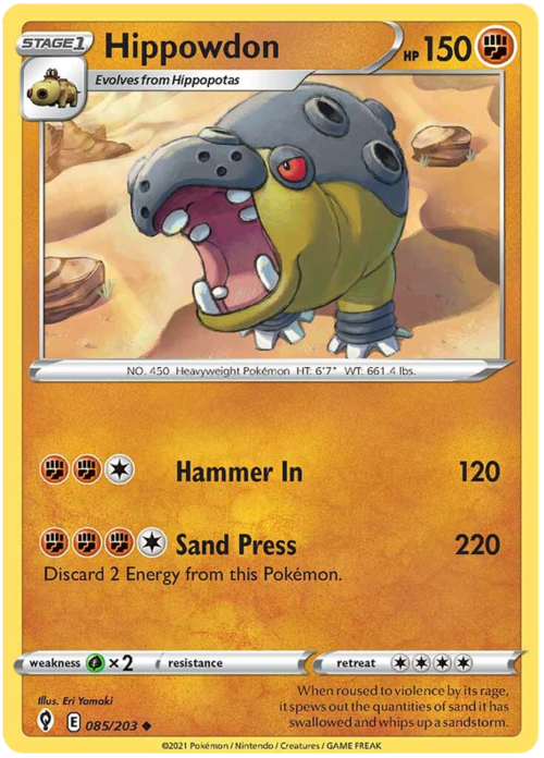 Hippowdon [Hammer In | Sand Press] Card Front