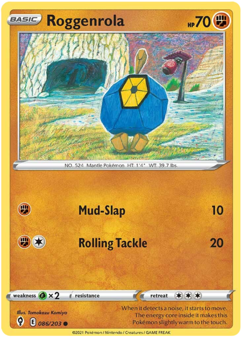 Roggenrola [Mud-Slap | Rolling Tackle] Card Front