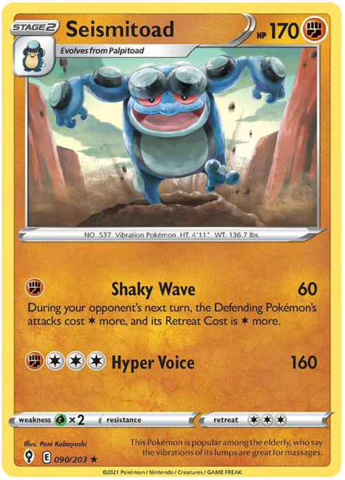 Seismitoad Card Front