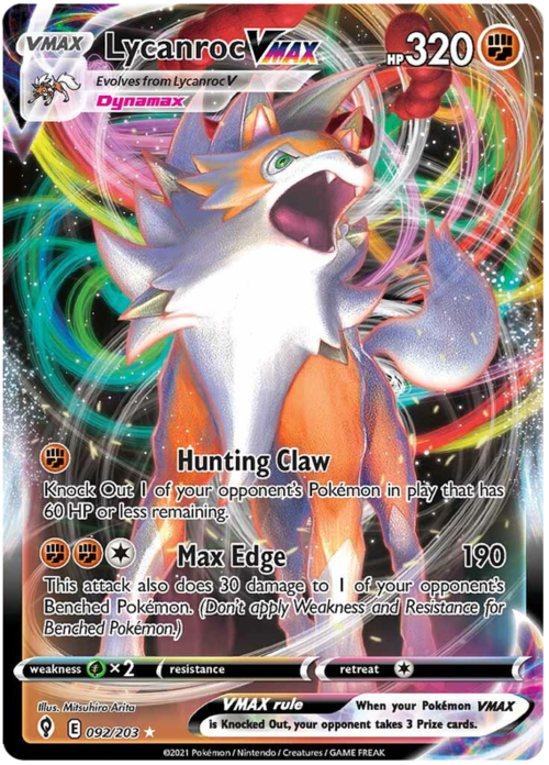 Lycanroc VMAX Card Front