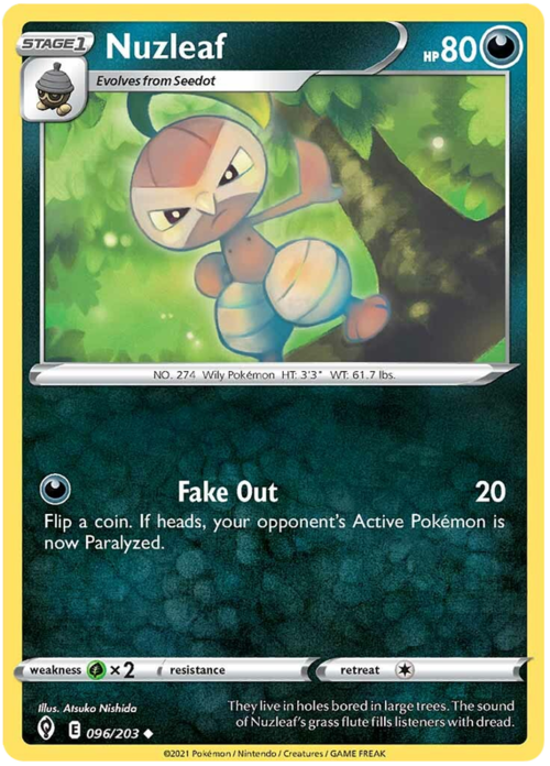 Nuzleaf [Fake Out] Card Front