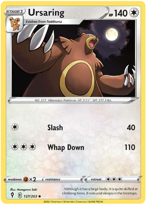 Ursaring [Slash | Whap Down] Card Front