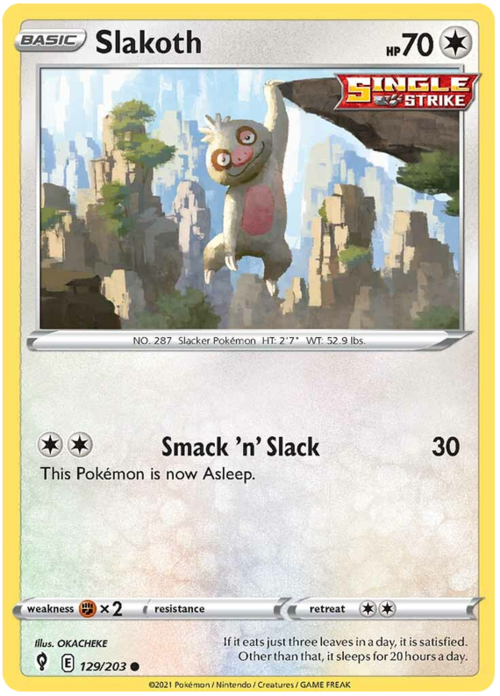 Slakoth Card Front