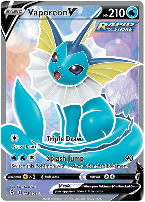 Vaporeon V Card Front