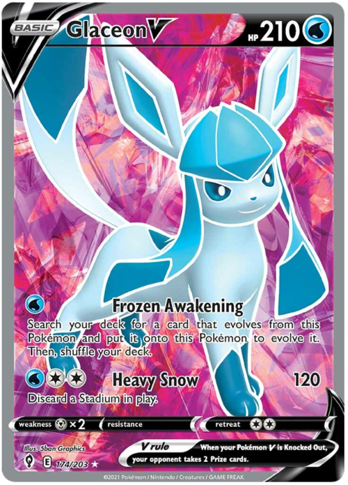 Glaceon V Card Front