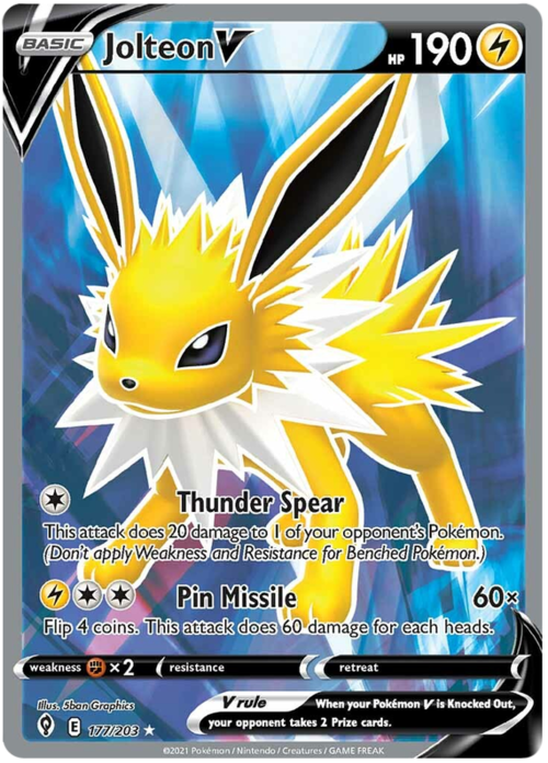 Jolteon V Card Front