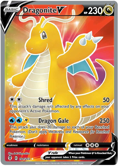 Dragonite V Card Front