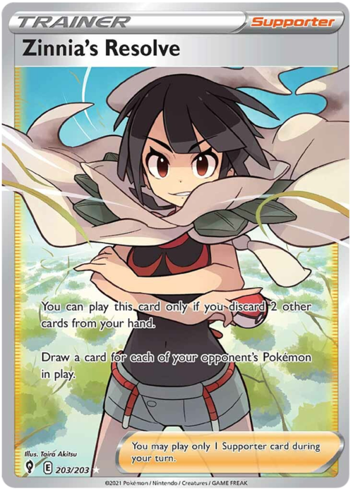 Zinnia's Resolve Card Front