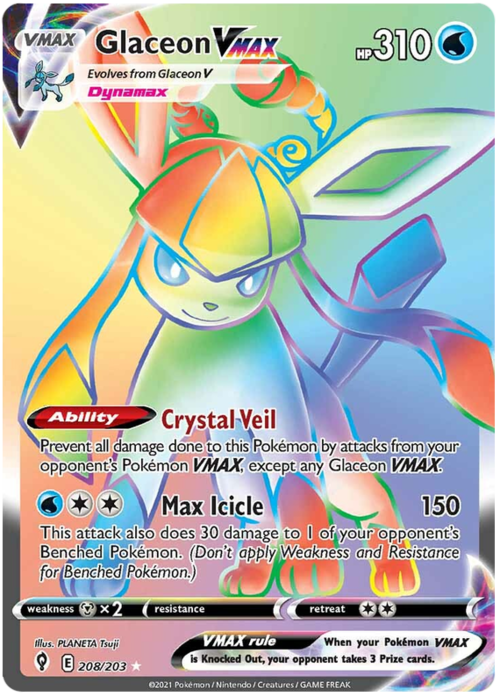 Glaceon VMAX Card Front