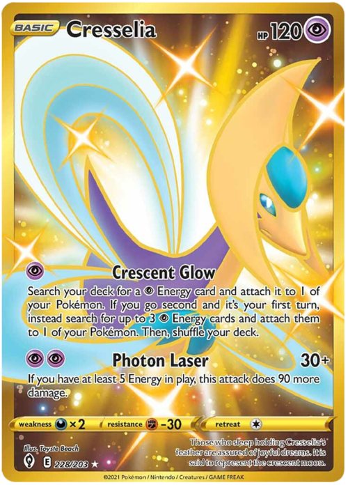 Cresselia [Crescent Glow | Photon Laser] Card Front