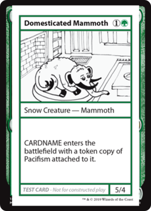 Domesticated Mammoth Card Front