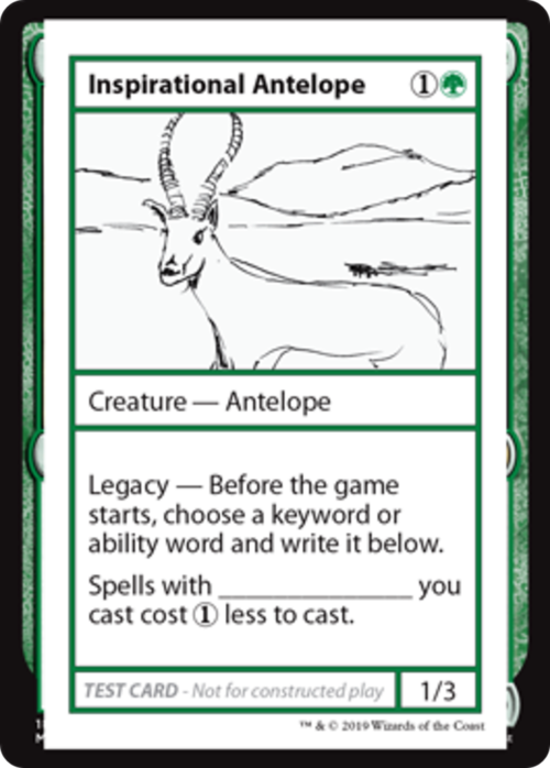 Inspirational Antelope Card Front