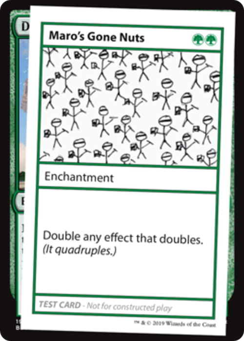 Maro's Gone Nuts Card Front