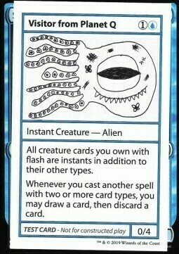 Visitor from Planet Q Card Front