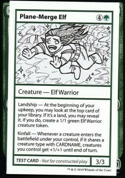 Plane-Merge Elf Card Front
