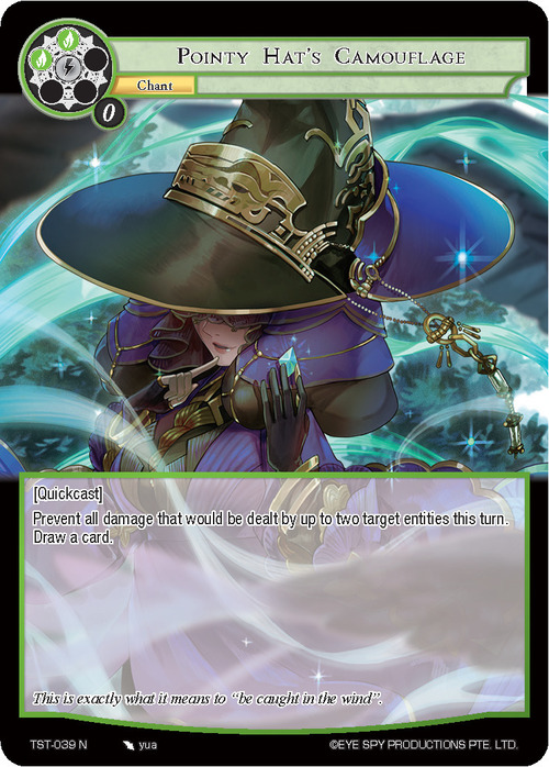 Pointy Hat's Camouflage Card Front