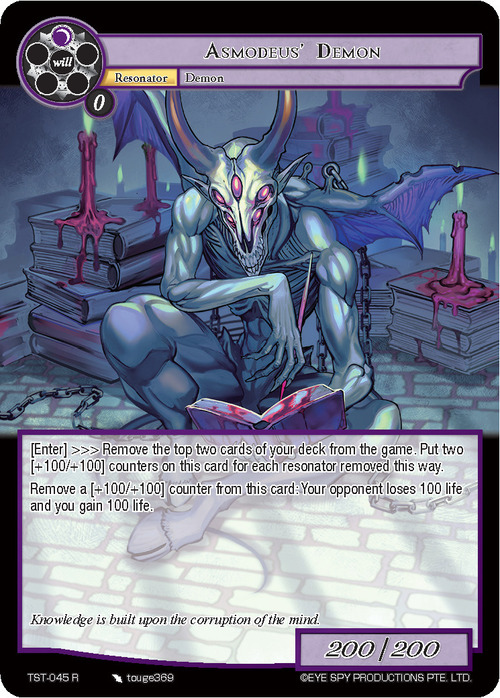 Asmodeus' Demon Card Front