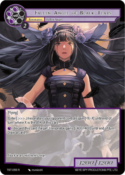 Fallen Angel of Black Tears Card Front