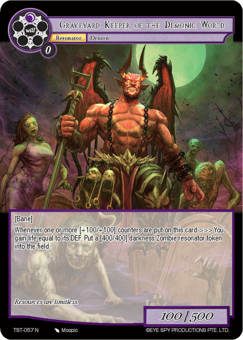 Graveyard Keeper of the Demonic World Card Front
