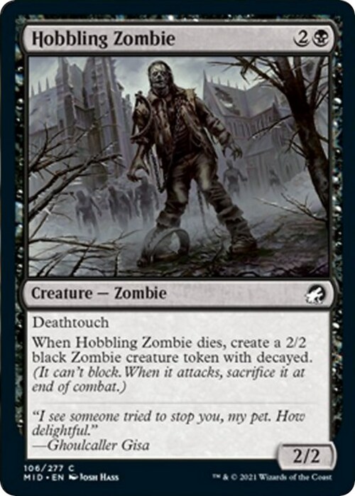 Hobbling Zombie Card Front