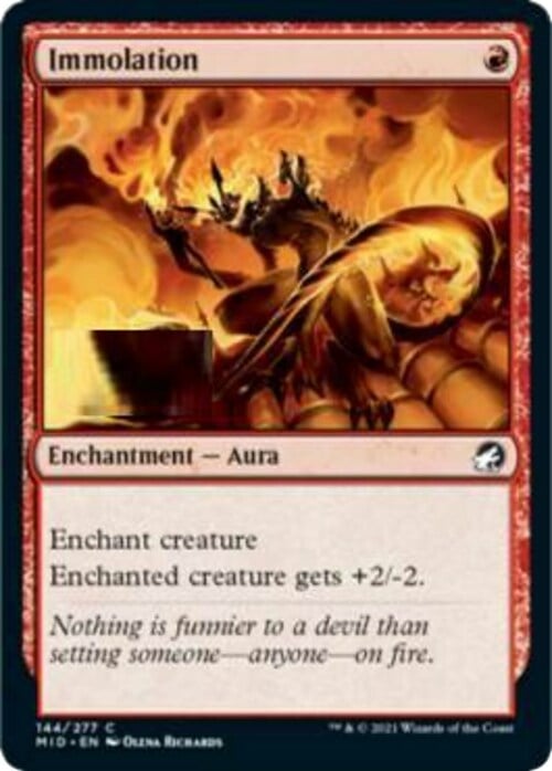 Immolation Card Front