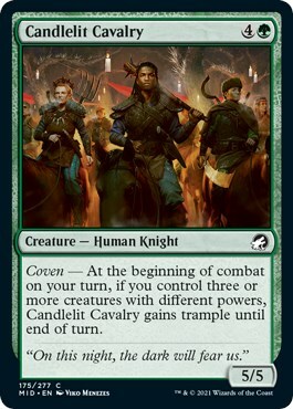 Candlelit Cavalry Card Front