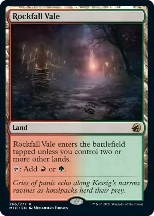Rockfall Vale Card Front