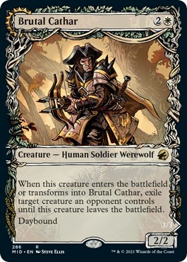 Brutal Cathar // Moonrage Brute Card Front