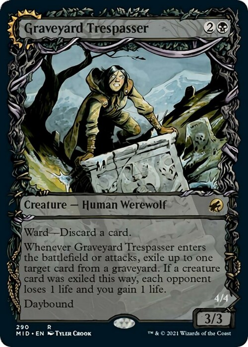 Graveyard Trespasser // Graveyard Glutton Innistrad Midnight Hunt