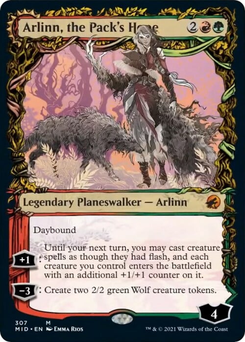 Arlinn, the Pack's Hope // Arlinn, the Moon's Fury Card Front