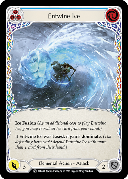 Entwine Ice - Blue Card Front