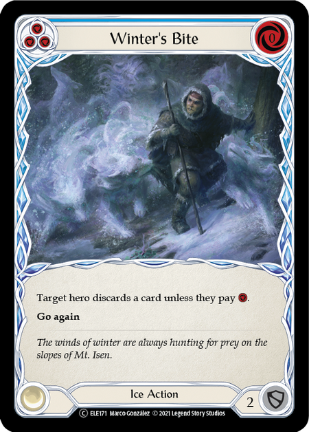 Winter's Bite (Blue) Card Front