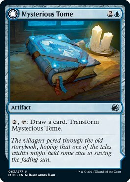 Mysterious Tome // Chilling Chronicle Card Front