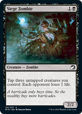 Siege Zombie Card Front