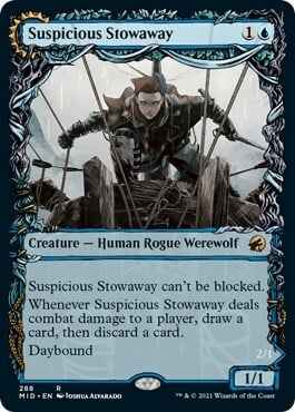 Suspicious Stowaway // Seafaring Werewolf Card Front