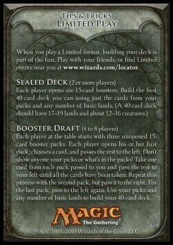 Rules Tip: Limited Play Card Front