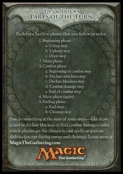 Rules Tip: Parts of the Turn Card Front