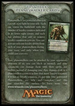 Rules Tip: Planeswalker Cards Card Front