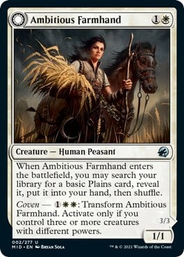 Ambitious Farmhand // Seasoned Cathar Card Front
